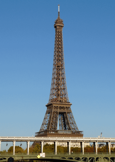 La tour Eiffel et le pont de Bir Hakeim